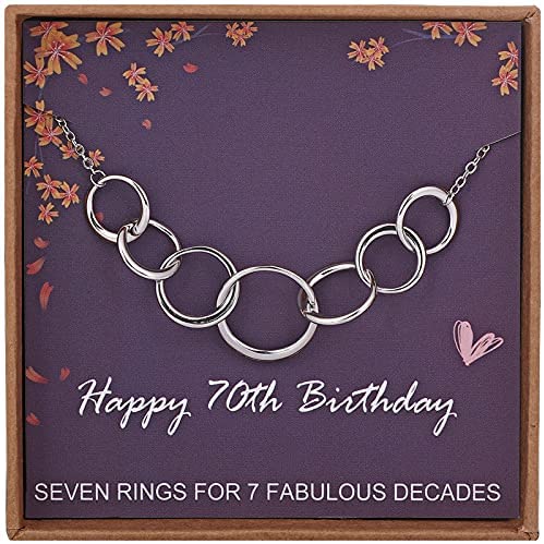 Amazon.com: EFYTAL 50th Birthday Gifts for Women, 925 Sterling Silver Five  Circle Necklace For Her, Thick Ring 5 Decade Jewelry 50 Years Old :  Clothing, Shoes & Jewelry